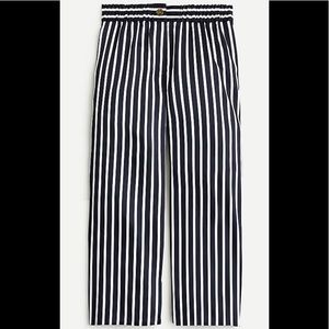 J. Crew Pull-On Cropped Striped Pants